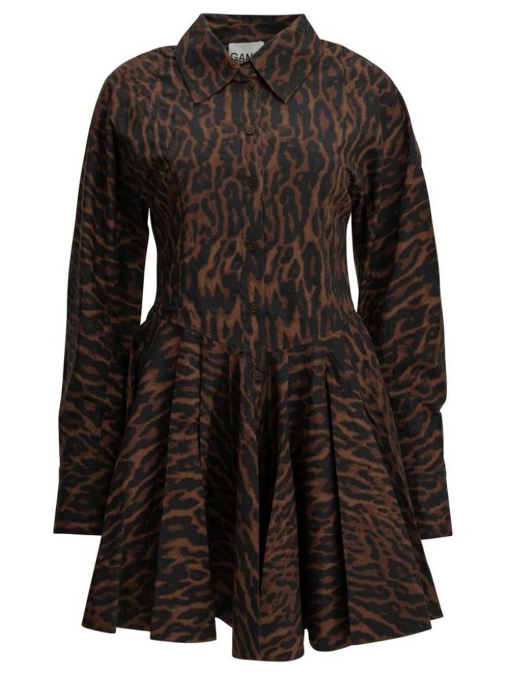 Ganni Leopard Short Dress Tag Size 36 Women